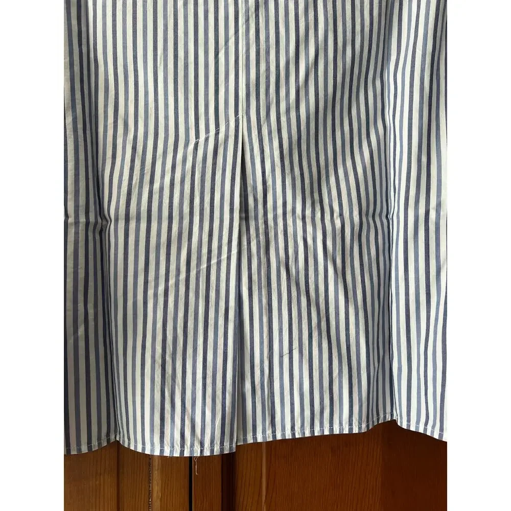 NWT Everlane Women's The Woven Pajama Top Long Sleeve White/Blue Stripe Size S